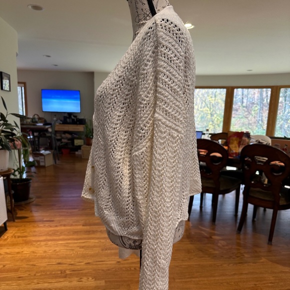 Frye Women's Beige Knit Cropped Sweater - Picture 2 of 5